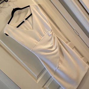 Diane Von Furstenburg Fitted White Mini Dress
